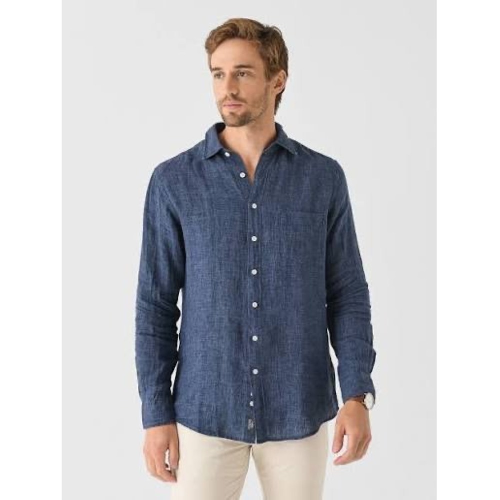 Rodd & Gunn 2XL‎ Sports Fit Button Down Cotton Shirt Pocket Indigo Blu